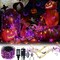 82FT 200 LED Halloween Lights Outdoor, Halloween String Lights with Spooky Music Waterproof, Plug in Motion Sensor Orange & Purple String Light for Yard Bedroom Home Party Tree Halloween Decor